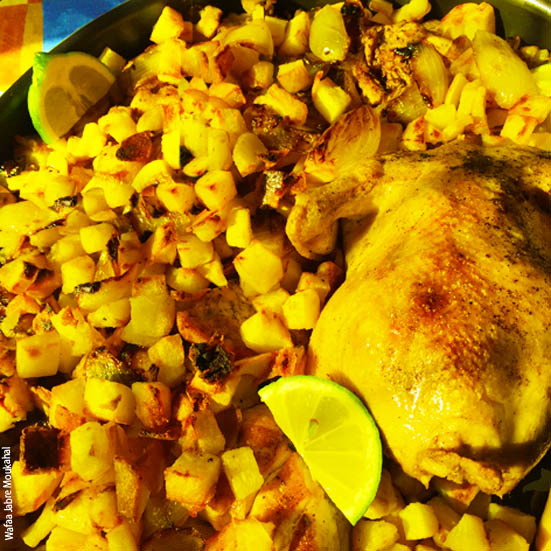 Roasted chicken with potatoes - Dinow
