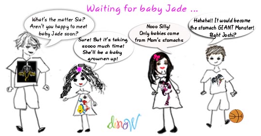 Waiting for baby Jade